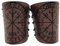 HiiFeuer Viking Vegvisir Geprägte Lederarmrüstung 3 Farben LARP Gauntlet Lederrüstung Armschiene (Braun)