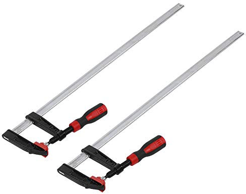 2 Stück Schraubzwinge Set, F Klemmzwinge Temperguss Spannweite Holzbearbeitung Clamps Bar Stahlmaterial, DIY Handwerkzeug Kit Verbreitet beim Kleben und Spleißen (2Pcs 80x600mm)
