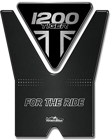 Resin Bike Aufkleber für Motorrad Kompatibel mit Triumph Tiger 1200 2018-2020 Matt Jet Black. Tankabdeckung vor Stößen und Kratzern. 3D-Harzklebstoff - Stickers - Made in Italy