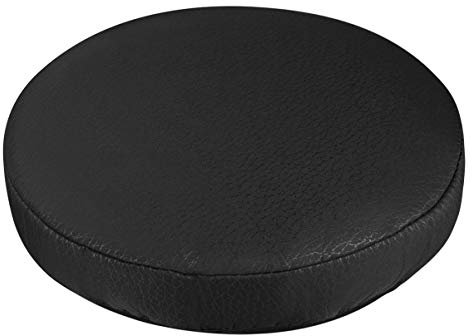 VOSAREA 1Pc Taburete Cubierta Práctica Protectora Ronda Taburetes Cubre Ronda Silla Cubierta para Oficina Sala de Estar Hogar-Negro (Diámetro 35 Cm)