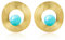 ✦ Geschenke für Frauen ✦Springlight Naturedelstein Minimalistischer Stil Ungleichmäßige Runde Baumelnde Ohrstecker Ohrringe Silber 925 Schmuck Damen Jugendweihe Geschenke Mädchen.(Gold-Amazonite)