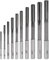 sourcing map Chucking Reamer Set Lathe Machine Reamer Straight Flute Milling Cutter High Speed Steel H7 Tolerance (3mm 4mm 5mm 6mm 7mm 8mm 9mm 10mm 11mm 12mm) 10pcs
