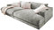 KAWOLA - Big Sofa Madeline - Zeitloses Designer Megasofa - XXL Couch in Hellgrau - Elegantes Polyester Material, Komfortables Wohnlandschaft, 290x86x170 cm