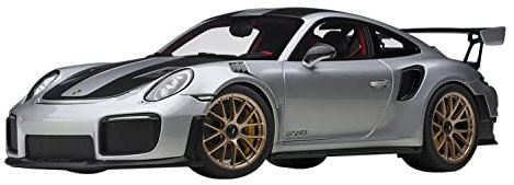 AUTOart Porsche 911 (991.2) GT2 RS Weissach Package 2017 Silber Modellauto 1:18