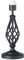 Traditional and Classic Matt Black Table Lamp Base with Switch and Ornate Twist Metal Stem Design | 1 x E27 60w Maximum | 37cm Height by Happy Homewares