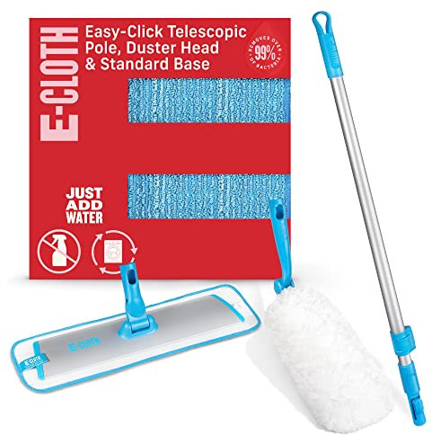 Easy-Click Spray Mop and Duster, Premium Microfiber Mops for Floor Cleaning with Dusting Head, Ideal Cleaner for Full Home and Apartments, Hardwood, Laminate, Vinyl, Tile Flooring, 100 Wash Promise