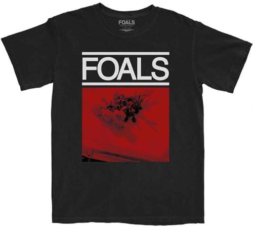 Foals T Shirt Red Roses Band Logo Official Mens Black L