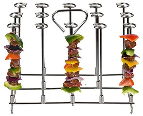 5 Pinchos Airfryer,Soporte Vertical de Pinchos de Ollas A Pinchos De Acero Inoxidable Compatible con Cocinas A Pinchos Cuarto Huiba