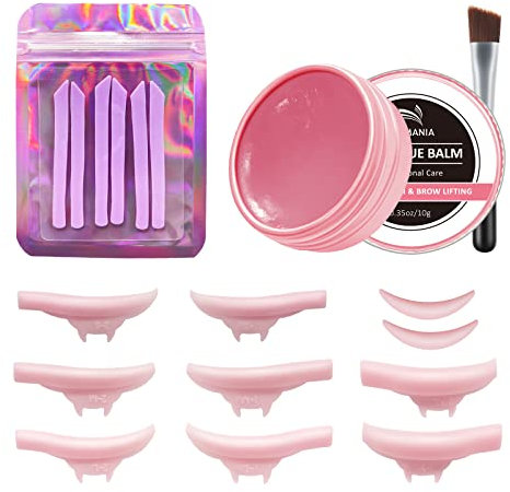 PERMANIA Wimpernlifting Kleber, Wimper Dauerwelle Silikon Pads, Lash Lift Silicone Tape, Neues Wimpernlifting Zubehör für mehr Schwung der Wimpern, Erdbeergeschmack