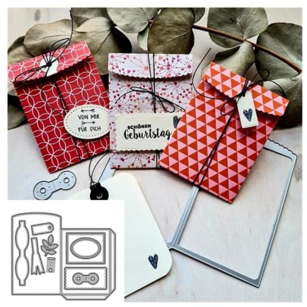 Sredwtk Stanzschablonen Umschlag Prägeschablonen Stanzformen Schablonen Für Scrapbooking, Fotopapier 3D Karten Handwerk Prägen DIY Herstellung Geschenk