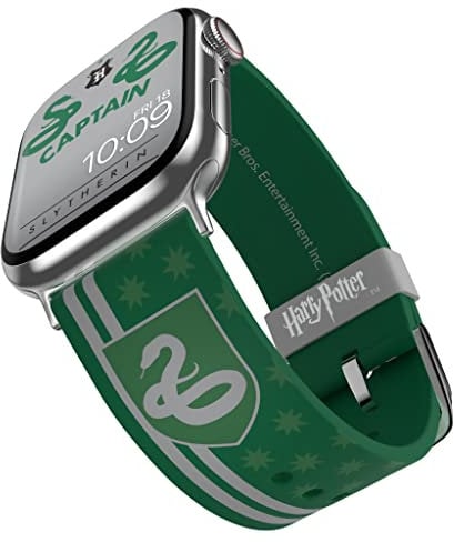 Harry Potter Smartwatch Band - Offiziell lizenziert, kompatibel mit jeder Größe und Serie von Apple Watch (Uhr nicht im Lieferumfang enthalten), Slytherin Stolz