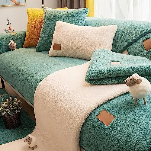 Sofabezug Samt 1 2 3 4 Sitzer, Weicher Couchbezug L Form, Anti-rutsch Sofaüberwurf, Cuddly Sofahusse Sofa überzug Ecksofa, Sofaschoner für Hunde