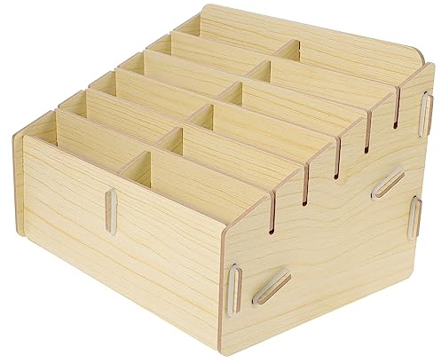 STOBOK Box Card Storage Box Playing Card Deck Holder board Storage Box Trading Wooden Organizer Box Underwear Home Playing Case Sorter Tray