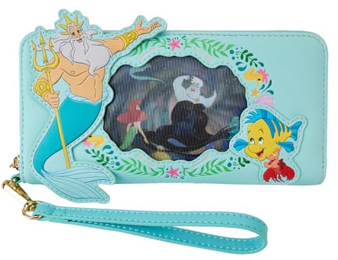 Loungefly The Little Mermaid Ariel Princess Lenticular Zip Around Wallet, Blaugrün/EIN Hauch von Paradies (Trace of Paradise), Einheitsgröße, Geldbörse
