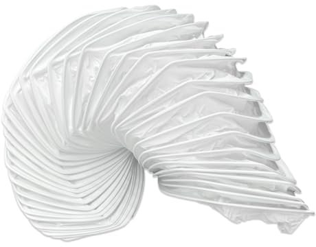 H&C VENT PVC Schlauch für Trockner, Klimageräte & Lüftungssysteme - Trocknerschlauch, Absaugschlauch & Abluftschlauch für Klimaanlage & Dunstabzugshaube - Klima Warmluftschlauch (220 x 55 mm - 6M)