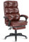 Blisswood Ergonomic Desk Chair with Lumbar Support – Adjustable Height with Padded Seat, High Back Support & Headrest 360° Swivel Executive Manager Chair for Home, Office, Work - PU Leather Dark Brown
