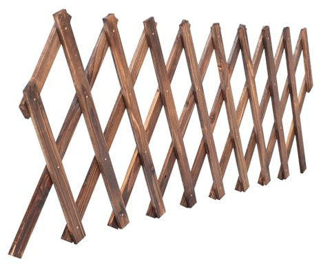 PRETYZOOM Holzzaun Gartenzaun Selber Machen Zaun Im Freien Hölzerner Pfahlzaun Diy Szene Zaun Erweiterbarer Zaun Wand Hängender Zaun Holzgitter Mauerzaun Konservierendes Holz Abschneiden