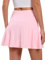 Soudittur Damen Tennisrock mit Innenhose Tennis Skort mit Taschen Golfrock Sommerrock für Outdoor Radfahren Wandern Laufen (DE/NL/SE/PL, Alphanumerisch, M, Regular, Regular, Rosa)