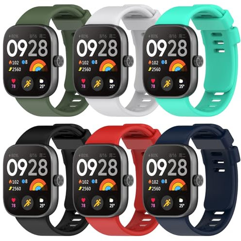 BDIG 6 Pezzi Cinturino in Silicone di Ricambio per Xiaomi Redmi Watch 5/4, Mi Band 8 Pro - Compatibile per Uomo e Donna