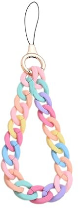 DAZZLUXE 1 cadena de acrílico colorida, cadena para teléfono móvil, colorida cadena para teléfono móvil, colgante para teléfono móvil, llavero, pulsera universal, adecuada para cualquier ocasión,