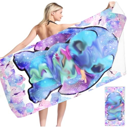 Strandtuch für Kinder,150x75cm Handtuch Baumwolle für Jungen und Mädchen,Weiches und Saugfähiges Badetuch mit Süßes Muster,Für Den Strand,Sand,Pool