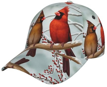 Hysdpuzk Baseballkappe mit gebogenem Rand und Augenaufdruck, aus Polyester, für alle Jahreszeiten und Geschlechter, birds, Einheitsgröße