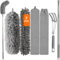 WIWJ Duster, Telescopic Washable, Duster, Blind Cleaner, Microfibre, Dust Magnet, Long Extendable, Max. Long 254 cm Dust Brush with Telescopic for High Ceilings, Ceiling Fan