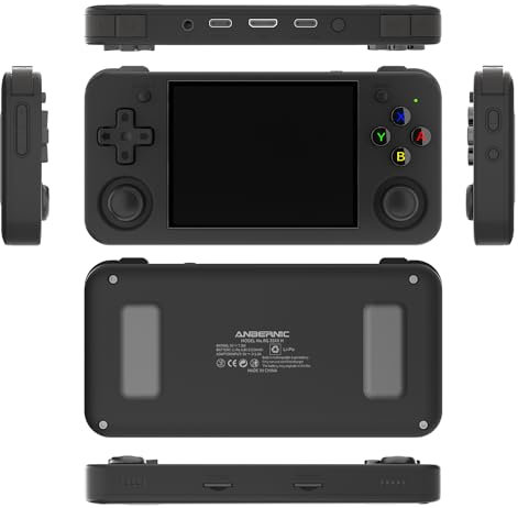 RG35XX H Retro Portable Console 3.5 Inch IPS Screen Linux System Built-in 64G TF Card 5528 Games Support HDMI TV Output 5G WiFi Bluetooth 4.2 (Black)