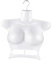 Harilla Hängende Schaufensterpuppe, Torso, weiblicher Körper, Schaufensterpuppe, Kleiderbügel, Oberkörper, Schneiderpuppe für Bekleidungshändler, Weiß