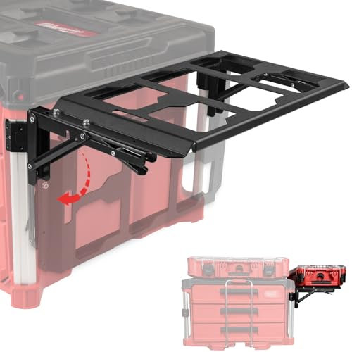 Upgrade Folding Packout Mount Compatible with Milwaukee Packout Toolbox,Mounting Plate for Packout Toolbox Side Storage