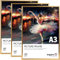 Inspire By Hampton Frames BACKLOADER A3 Gold Poster Frame Acrylic (Non-Glass) Pack of 3