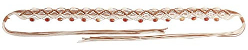 misppro Cintura in corda cerata, marrone, da donna, regolabile, chic e attraente, Marrone, Medium