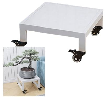 GAOXIONG Chariot à Plantes avec roulettes, Chariot à Plantes Robuste en métal pour Pots de Fleurs, Support à roulettes pour Plantes, Chariot à Pots pour intérieur et extérieur, capacité de 220 LB, d