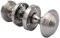 Satin Nickel Round Door Knob Set – Reeded Style Sprung Door Knobs for Internal & External Doors, Compatible with Mortice Locks & Tubular Latches (1 Pair of KNOBS)