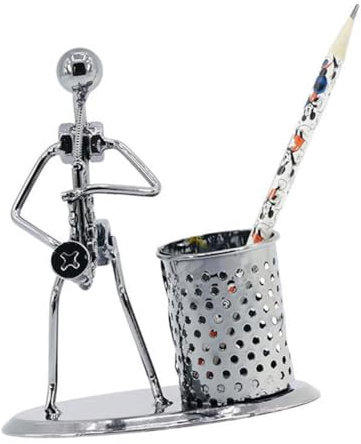 Veemoon Pot à Crayons Créatif En Métal Pour Saxophone Porte-stylos Décoratif Musique Organisateur De Bureau Vintage Amoureux Musique Accessoire De Décoration Pour Étudiants Et Musiciens