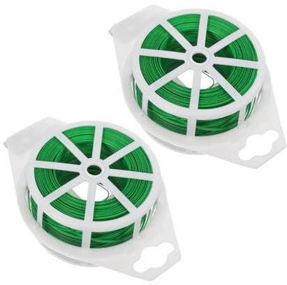 Mikikit 2 Rollen Bindedraht Aus Gartendraht Baum Anlage Pflanzenstützen Gitter Fest Inhaber Steht Fix Gartenschnur Binden Pflanzenschnur Doppelt Ausbildung Pole Einseitig Vermehrung Green