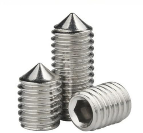 AYYSSM Vis à Six pans Creux, vis sans tête à Pointe Conique M2 M2.5 M3 M4 M5 M6 M8 M10 M12, vis à Six pans Creux à tête Allen en Acier Inoxydable 304(30mm x10pcs,M6)
