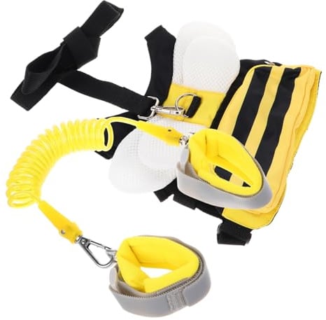 BESPORTBLE Rucksack mit Verstellbarer Sicherheitsleine Weiche Polsterung und Flexiblem Band für Jungen und Mädchen Verlust Armband Sicherer Lauflernhilfe für Ausflüge und Shopping