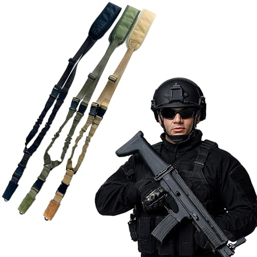 Colenumone 1-Punkt-Riemen, Airsoft-Gewehrgurt, taktischer Waffengurt, Gewehr- und Schrotflintengurt, verstärkter Schultergurt, Schnellverschluss