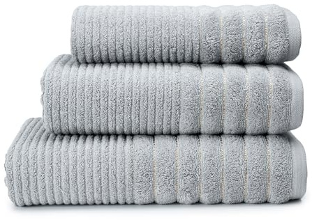 2-Pack Egyptian Cotton Bath Sheets - 650 GSM Luxury Large Bathroom Towels, Super Soft, Quick Dry & Highly Absorbent - Washable Bath Sheets for Spa, Gym & Home Use (90x140 cm) - Silver
