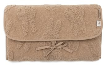 Jollein Wickelunterlage Miffy – Biscuit – Mit Fächern & Schleife – Weich & Abwischbar – Tragbare Wickelauflage Ideal für Unterwegs – 71x50 cm