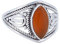Ring 925 Silber Karneol orange roter Stein Edelstein echt Silber Damen Sterling Silber Geschenk (MRG-070-16-(56))
