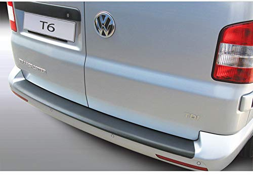 RGM ABS Heckstoßstangenschutz kompatibel mit Volkswagen Transporter T6 Caravelle/Multivan 9/2015- mit Hecktüren Schwarz, Mattschwarz