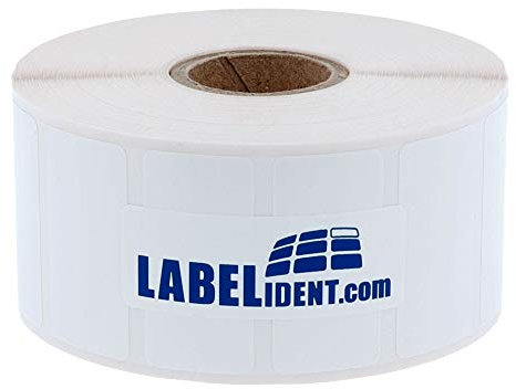 Zebra kompatible Polyester Etiketten, Z-Ultimate 3000T weiß - 38,1 x 12,7 mm - formatgleich mit Zebra 880243-012D - 4.650 Etiketten für Zebra Drucker auf 25 mm Kern, selbstklebend