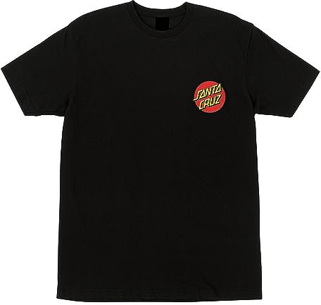 SANTA CRUZ S/S T-Shirt Chest Dot Skate T-Shirt, Schwarz, L