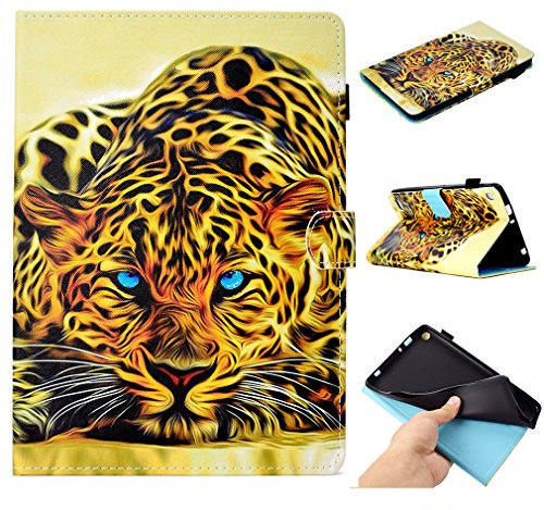 LMFULM® Case for Amazon Fire 7 2015/2017 (7.0 Inch) PU Leather Magnetic Case 3D Tiger Pattern of Bookstyle Card Slot Stand Case for Amazon Fire 7