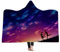 Stillshine Kuscheldecke,Decke Kapuzendecke Microfaser Flanell Decke Plüschdecke Couchdecke Tagesdecke Sherpa Wearable Decke Stranddecke für Erwachsene Kind (Romantisch, 150 x 200 cm)