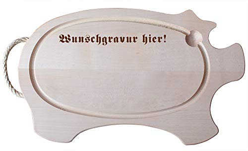 Wurstplatte mit Gravur - Name oder Spruch - Servierplatte aus Holz - Schlemmerplatte, Wildbrett, Anrichtplatte, Tischdekoration, Partyplatte – personalisiertes Geschenk