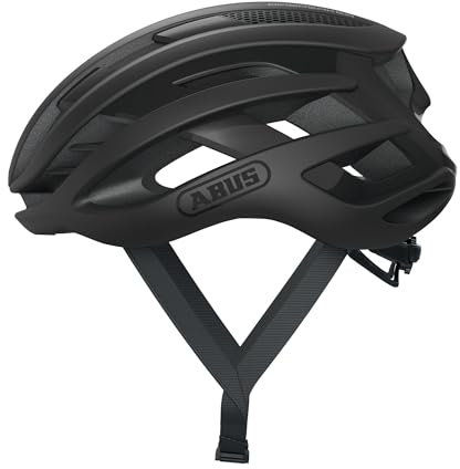 ABUS Rennradhelm AirBreaker - High-End Fahrradhelm für den professionellen Radsport - für Jugendliche und Erwachsene - Helm für Damen und Herren - Schwarz Matt, Größe S