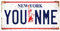 Personalised American Number Plates - Custom New York - Liberty White – Sticky Pads | Printed Metal Wall Sign Plaque Printed Metal Wall Sign Plaque Show Plate